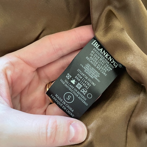 Blank NYC Brown Leather Jacket - Picture 3 of 15